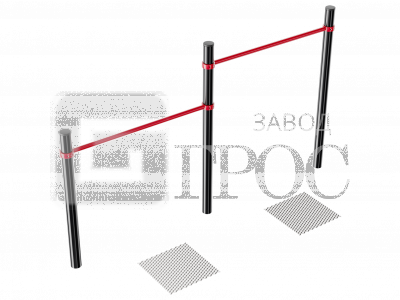 Перекладины стационарные разноуровневые с упором для ног (для выполнения испытания (теста) ГТО 